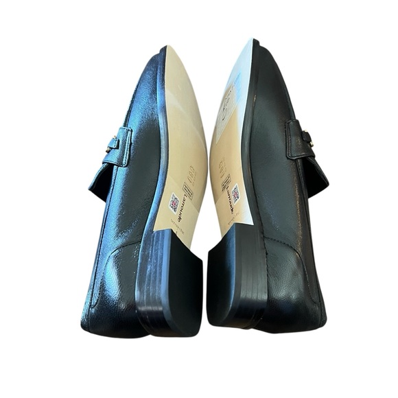 Larroudé Patricia Loafer In Black Kidskin Leather Antiqued Gold Hardware NEW 6 - Picture 8 of 11